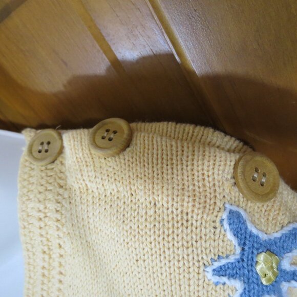 Orvis Women's Yellow Sweater Long Sleeve CottoFlowers Size Large - Picture 4 of 10